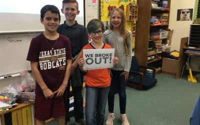 Breakout EDU recognizes Mrs. Risinger’s 4th Grade TAG kiddos